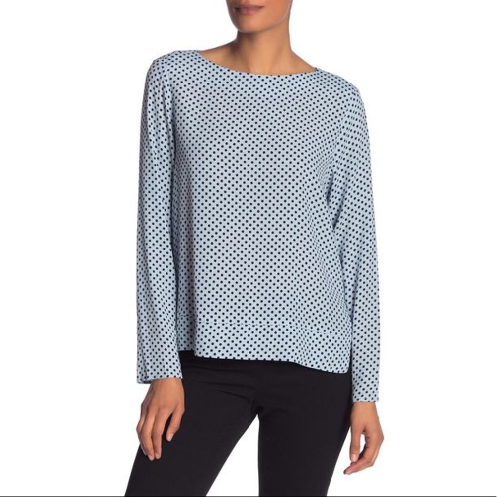 Philosophy Polka Dot Long Sleeve Blouse